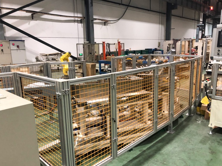 澳宏機器人安全圍欄易拆裝，安全堅固